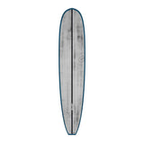 Torq ACT Prepreg The Don Noserider Surfboard, grau mit dunkelblauer Kante, Draufsicht