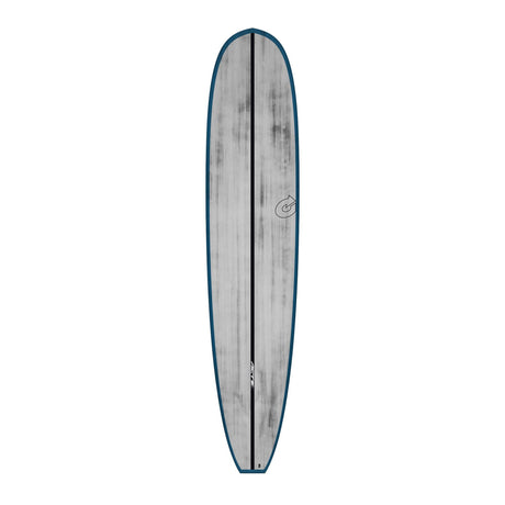 Torq ACT Prepreg The Don Noserider Surfboard, grau mit dunkelblauer Kante, Draufsicht