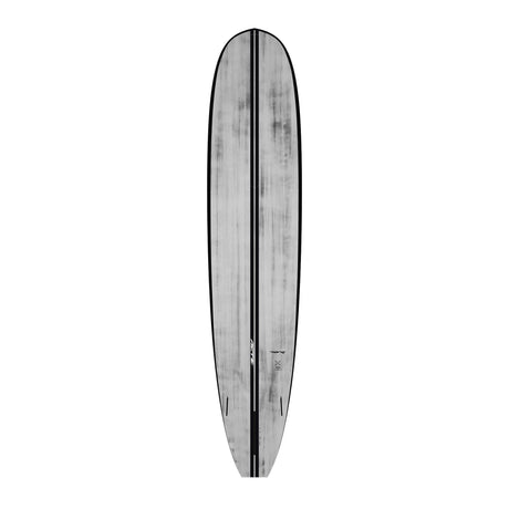 Torq ACT Prepreg The Don Noserider Surfboard, grau mit schwarzer Kante, Draufsicht