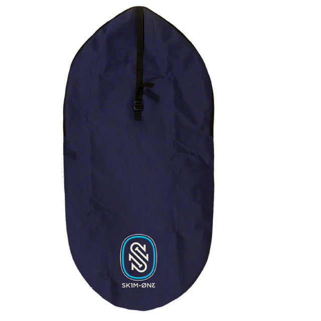 SkimOne Skimboard Rucksack dunkelblau mit Tragegurt, Frontalansicht
