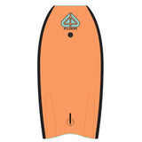 Flood Usurper Bodyboard orange mit schwarzen Kanten, Draufsicht