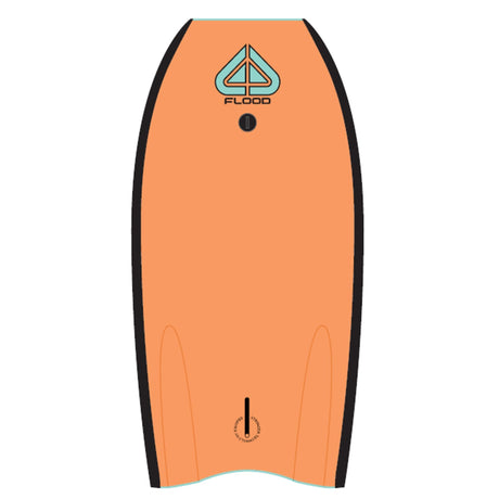 Flood Usurper Bodyboard orange mit schwarzen Kanten, Draufsicht