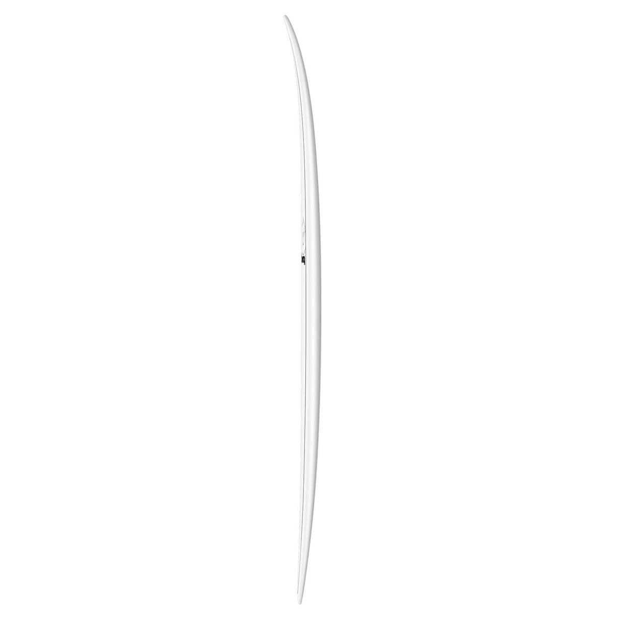 Torq TET MOD Fun & Fish Surfboard, weißes Shortboard mit schlankem Design, Seitenansicht