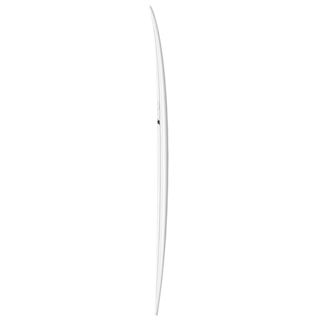 Torq TET MOD Fun & Fish Surfboard, weiß, Seitenansicht des schlanken Designs mit geschwungener Form