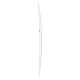 Torq TET V+ MOD Fun Surfboard in Weiß, Seitenansicht, modernes Design mit schlanker Form