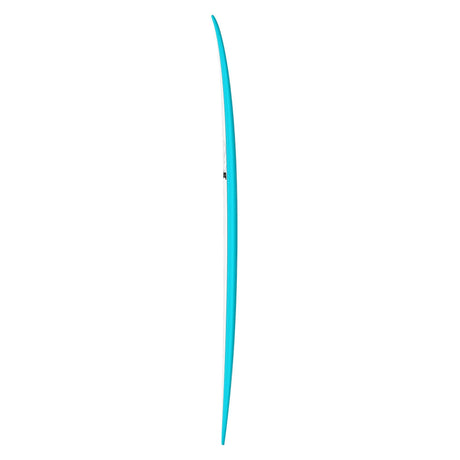 Torq TET MOD Fun & Fish Surfboard in Türkis, Seitenansicht des schlanken Shortboards mit modernem Design