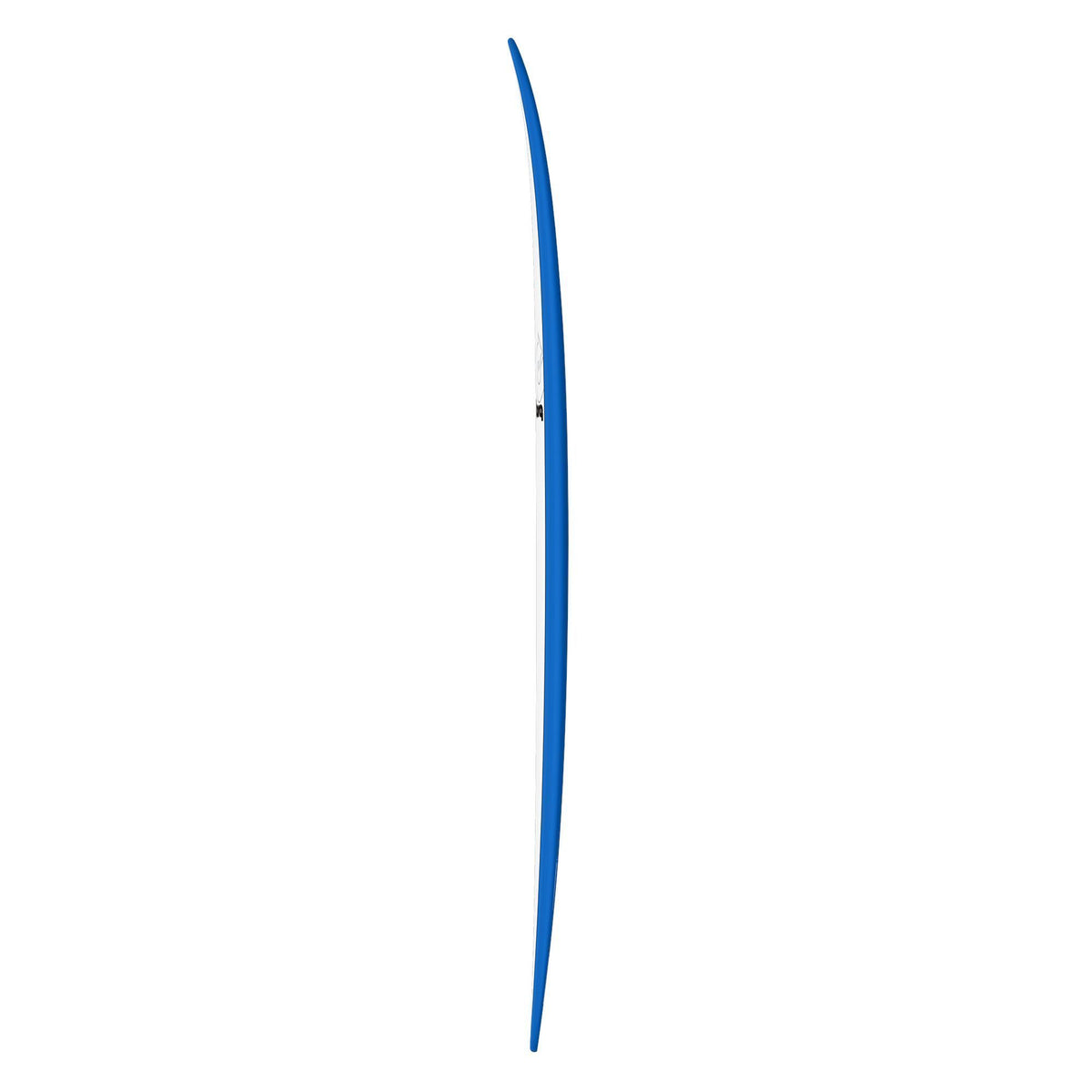 Torq TET Longboard in Blau, schlankes Design mit geschwungener Form, Seitenansicht