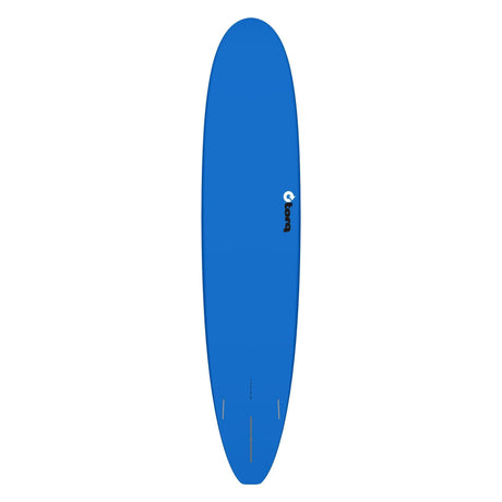 Torq TET Longboard in Blau, Draufsicht auf das komplette Board mit rundlicher Form und Torq-Logo