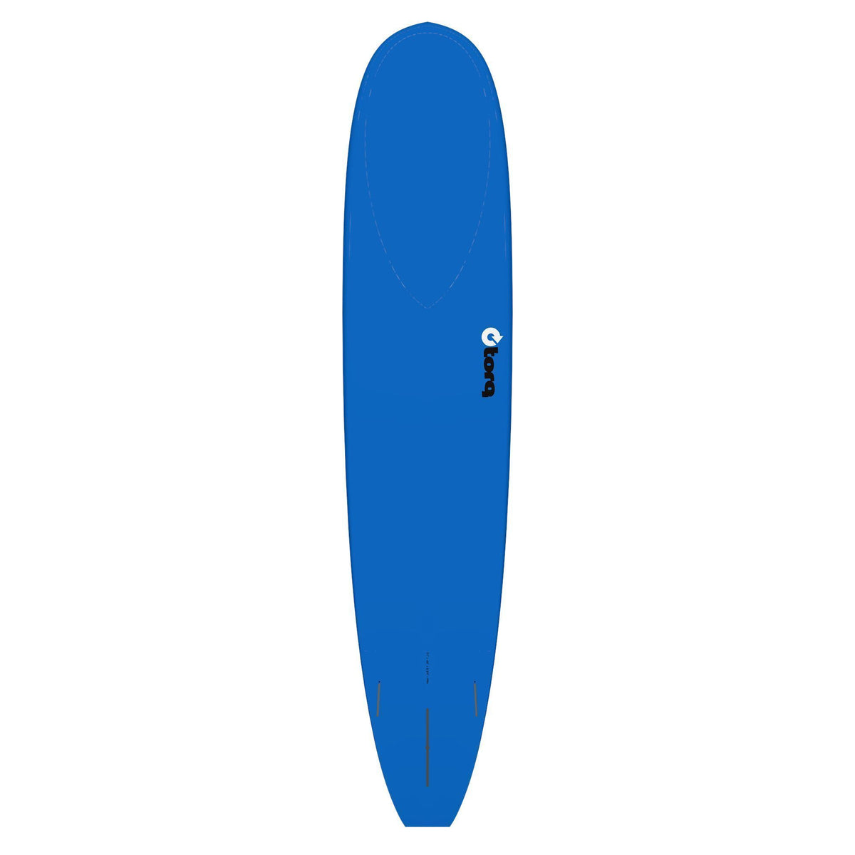 Torq TET Longboard in Blau, Draufsicht, Surfboard mit abgerundetem Design