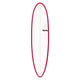 Torq TET MOD Fun Surfboard mit burgundy Rails und weißem Deck, Draufsicht