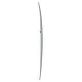 Torq TET V+ MOD Fun Surfboard in Grau, Seitenansicht mit schlankem Design und gerader Kontur