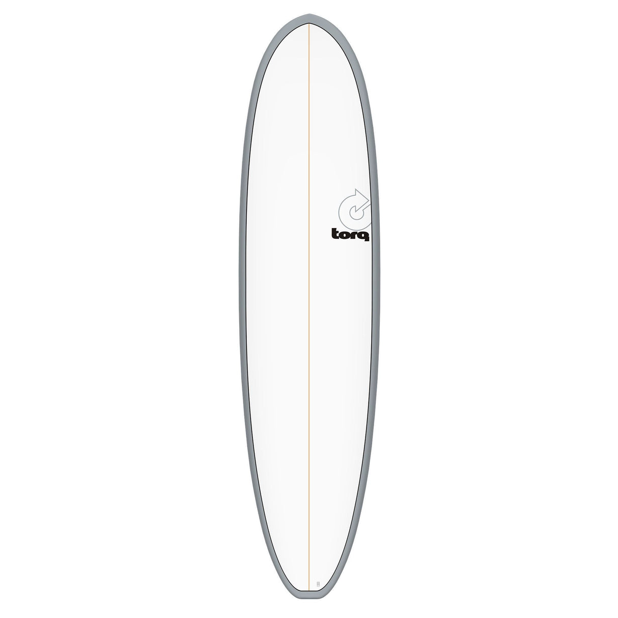 Torq TET V+ MOD Fun Surfboard weiß mit grauer Kante, Draufsicht