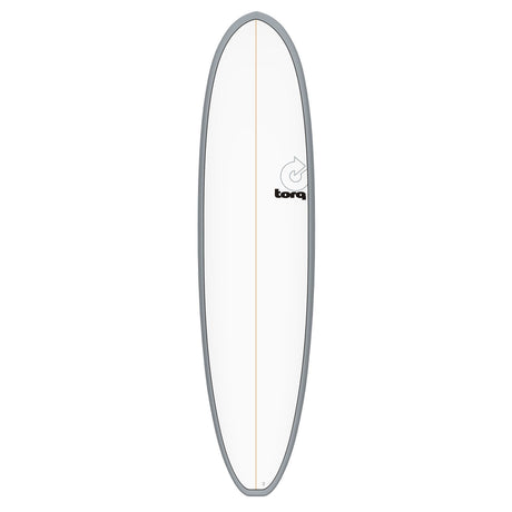 Torq TET V+ MOD Fun Surfboard weiß mit grauer Kante, Draufsicht