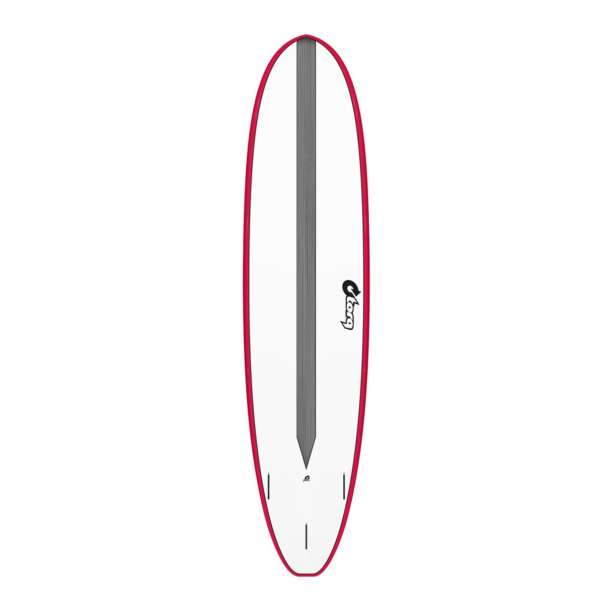 Torq Surfboard TET CS V+ MOD Fun mit Carbon, Rot-Weiß-Grau, Draufsicht