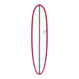 Torq TET CS V+ MOD Fun Surfboard in Rot und Grau mit Carbon-Konstruktion, Draufsicht
