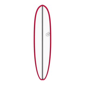 Torq TET CS V+ MOD Fun Surfboard in Rot und Grau mit Carbon-Konstruktion, Draufsicht