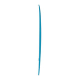 Channel Islands X-lite Chancho Surfboard in Blau, Seitenansicht des schlanken Designs