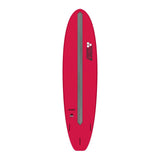 Channel Islands X-lite Chancho Surfboard in Pink mit grauem Streifen, Draufsicht