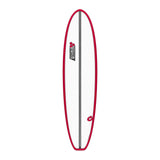 Channel Islands X-lite Chancho Surfboard, Rot und Grau, Draufsicht