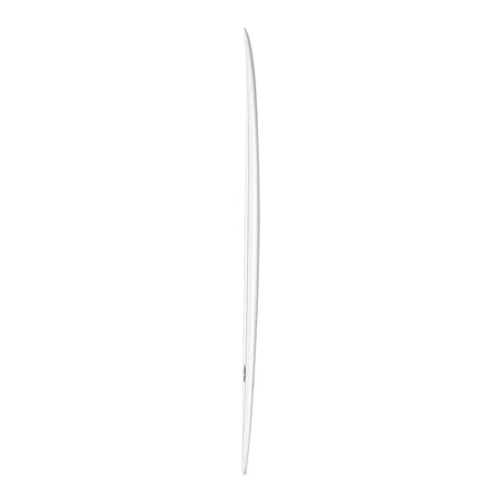 Channel Islands X-lite Chancho Surfboard, weiß, Seitenansicht, leichtes Fiberglass-Design