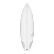 Torq TEC Go-Kart Surfboard weiß, Seitenansicht, schmales Design mit spitzer Nose und Tail