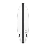 Torq TEC PG-R Surfboard weiß mit schwarzem Mittelstreifen, Draufsicht