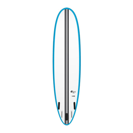 Torq TEC M2.0 Surfboard, blau-weiß mit schwarzem Stripe, Draufsicht