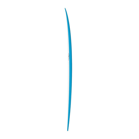 Torq TEC M2.0 Surfboard in Blau, schlankes Design, Seitenansicht auf weißem Hintergrund