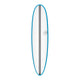 Torq TEC M2.0 Surfboard mit blauer Rails und weißem Deck, Frontansicht