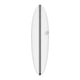 Torq TEC Chopper Surfboard, weiß mit schwarzem Streifen, Draufsicht