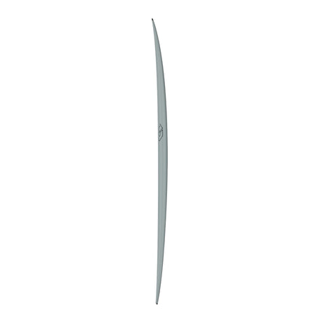 Torq TEC Chopper Surfboard in grau, schlankes Design mit spitzer Nose, Seitenansicht