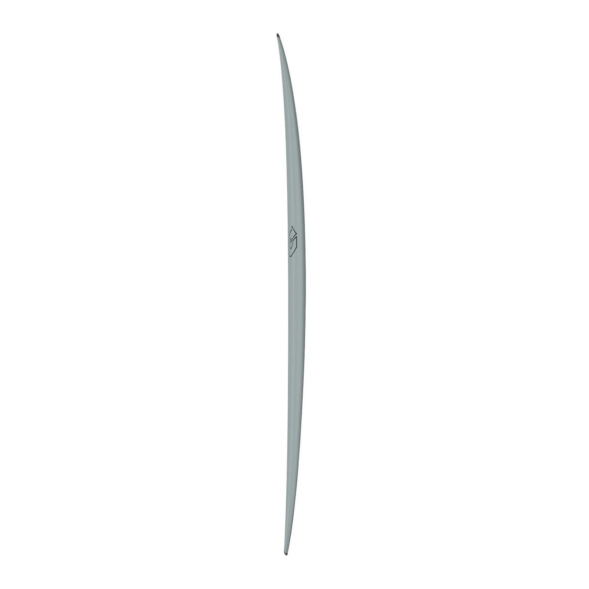 Torq TEC Chopper Surfboard grau schmal zulaufend Seitenansicht