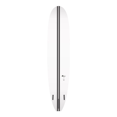 Torq TEC The Don XL Surfboard, weiß mit schwarzem Mittelstreifen, Draufsicht