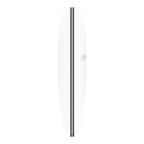 Torq TEC The Don XL Surfboard, weiß mit schwarzem Streifen, Draufsicht