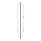 Torq TEC The Horseshoe Surfboard, weiß mit schwarzem Mittelstreifen, Draufsicht