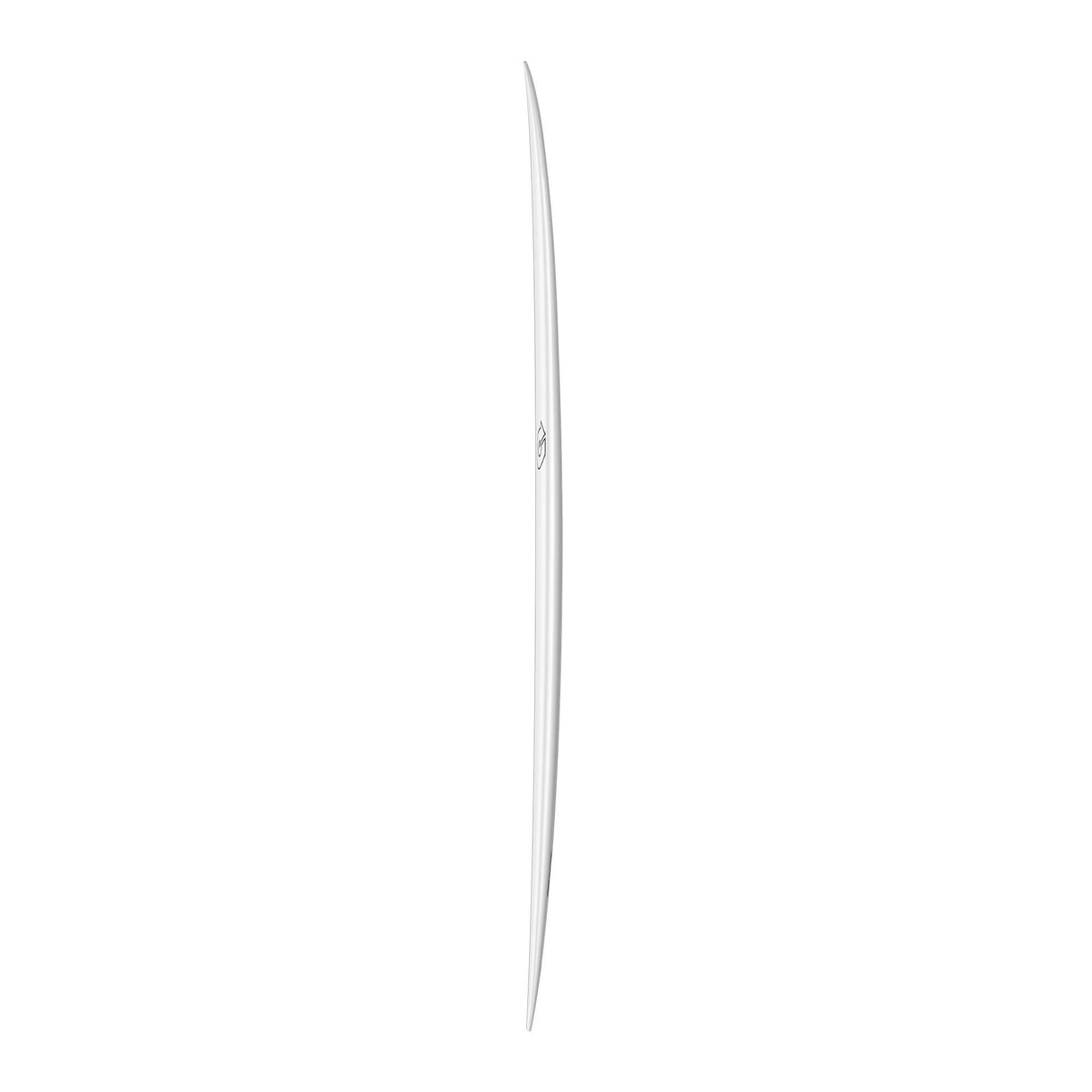 Torq TEC The Horseshoe Surfboard, weiß, schlankes Design, Seitenansicht