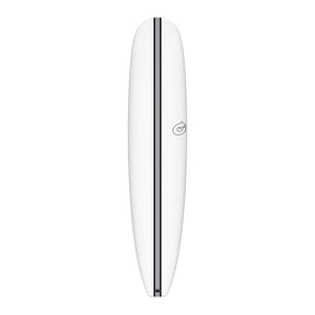 Torq TEC The Horseshoe Surfboard, weiß mit schwarzem Mittelstreifen, Draufsicht
