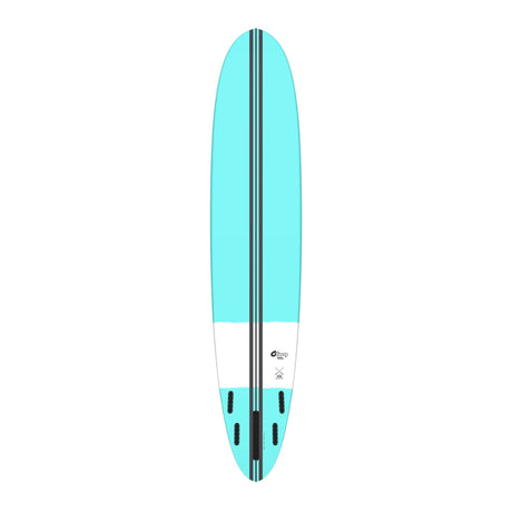 Torq TEC The Don HP Surfboard in Hellblau mit weißer Unterseite, Draufsicht