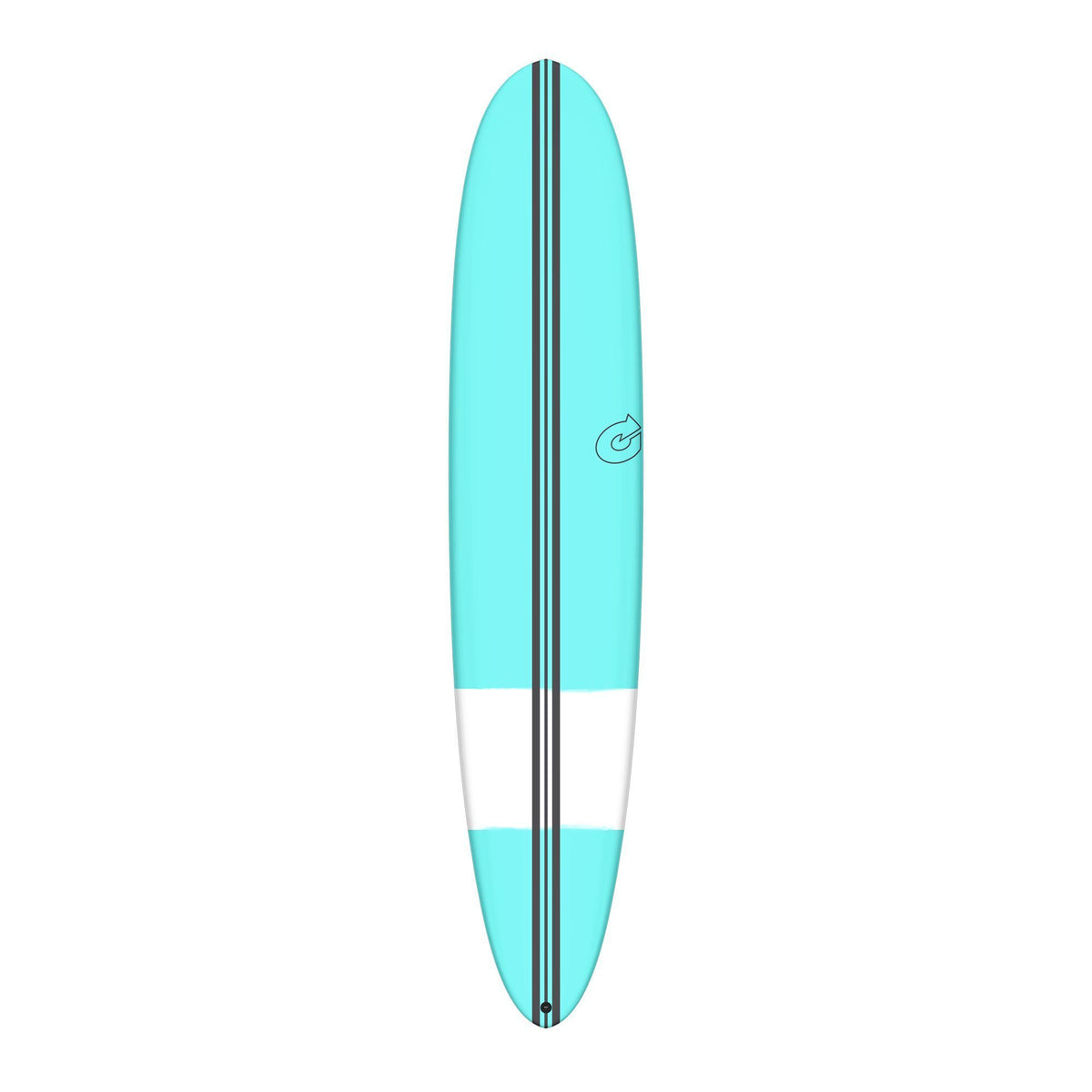 Torq TEC The Don HP Surfboard türkis weiß Draufsicht mit schwarzen Streifen
