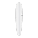 Torq TEC The Don Noserider Surfboard, weißes Deck mit schwarzem Mittelstreifen, Draufsicht