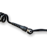 Sniper Bodyboard Spiral Wrist Leash schwarz mit Spiralwicklung und Befestigungsmanschette, Seitenansicht