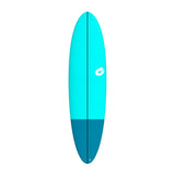 Torq Softboard EVA MOD Fun in Türkis und Dunkelblau, Draufsicht auf das komplette Surfboard