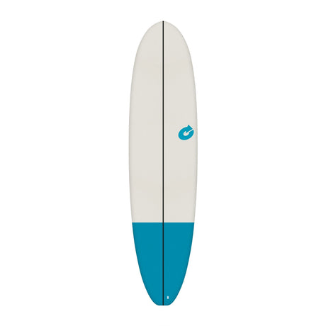 Torq Softboard EVA V+ MOD Fun, weiß-blau, Draufsicht, EVA-Material, abgerundete Form für Anfänger