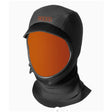 MDNS Neopren Haube Prime schwarz orange, Frontalansicht, Neopren-Kopfbedeckung mit Logo