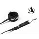 Roam Surfboard ECO Leash aus recyceltem Material in Schwarz, Manschette und Verbindungskabel sichtbar