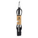 ROAM ECO Surfboard Leash recycelt schwarz Knie 9 Zoll Frontalansicht mit Verpackung