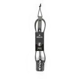 Roam Surfboard Leash Premium 6 Zoll, grau, Neopren mit Befestigungen, Frontalansicht