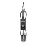 Roam Surfboard Leash Premium 8 Fuß, grau, Neopren mit Manschetten, Draufsicht