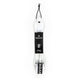 Roam Surfboard Leash Premium 9' weiß mit schwarzem ROAM-Logo, Draufsicht auf vollständige Leine mit Manschetten