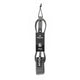 Roam Surfboard Leash Premium Knie 9 Fuß schwarz mit Neopren-Manschette, Frontalansicht